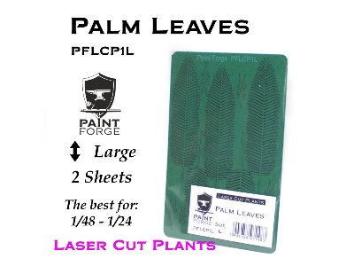 Laser Cut Plants - Palm Leaves, Size L (2 Sheets) - zdjęcie 1