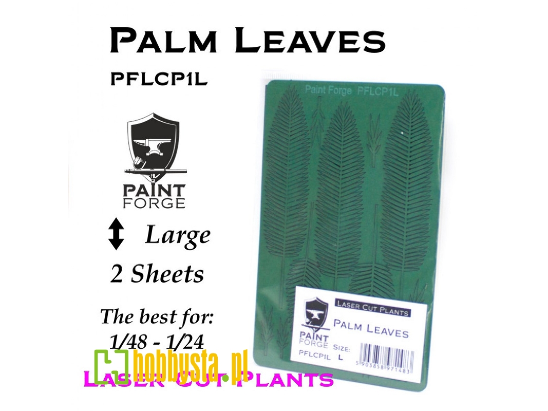 Laser Cut Plants - Palm Leaves, Size L (2 Sheets) - zdjęcie 1 Laser Cut Plants - Palm Leaves, Size L (2 Sheets) - zdjęcie 1