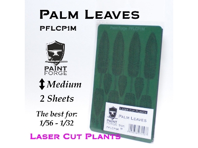 Laser Cut Plants - Palm Leaves, Size M (2 Sheets) - zdjęcie 1