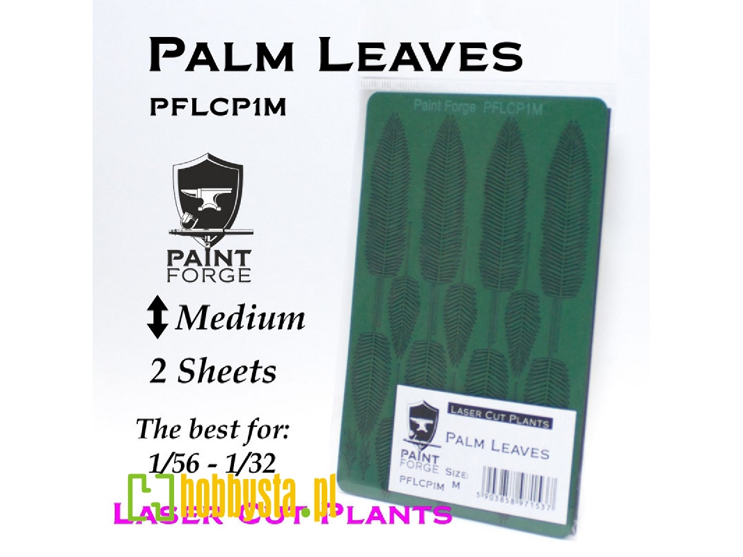 Laser Cut Plants - Palm Leaves, Size M (2 Sheets) - zdjęcie 1 Laser Cut Plants - Palm Leaves, Size M (2 Sheets) - zdjęcie 1