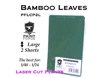Laser Cut Plants - Bamboo Leaves, Size L (2 Sheets) - zdjęcie 1