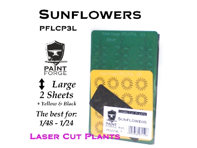 Laser Cut Plants - Sunflowers, Size L (2 Sheets) - zdjęcie 1