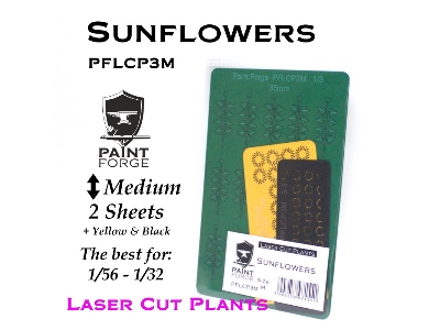 Laser Cut Plants - Sunflowers, Size M (2 Sheets) - zdjęcie 1