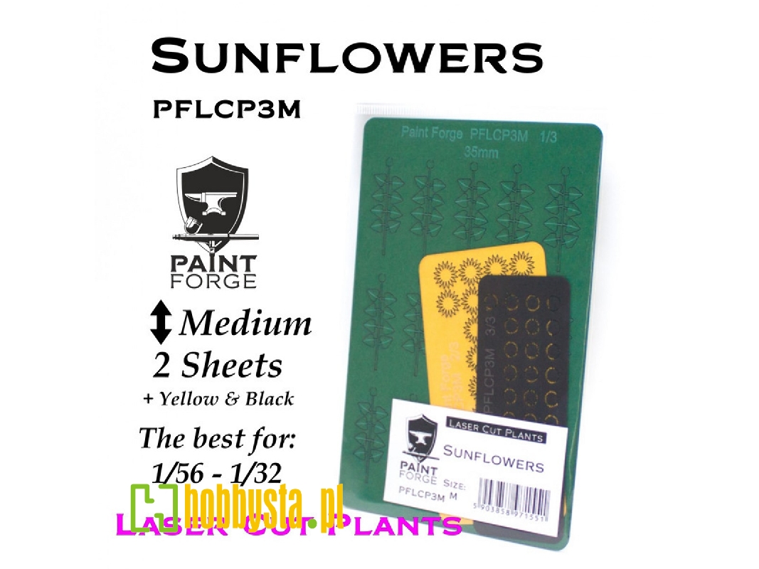 Laser Cut Plants - Sunflowers, Size M (2 Sheets) - zdjęcie 1