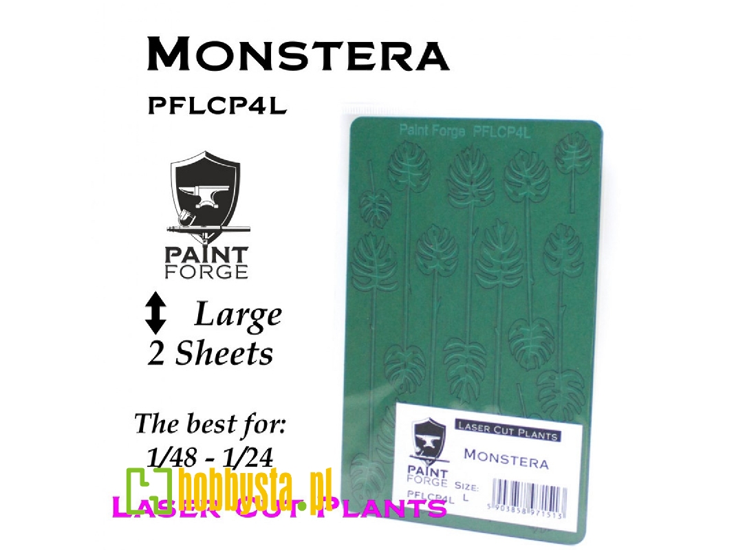 Laser Cut Plants - Monstera, Size L (2 Sheets) - zdjęcie 1 Laser Cut Plants - Monstera, Size L (2 Sheets) - zdjęcie 1