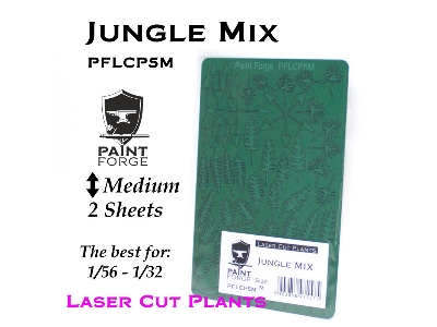 Laser Cut Plants - Jungle Mix, Size M (2 Sheets) - zdjęcie 1