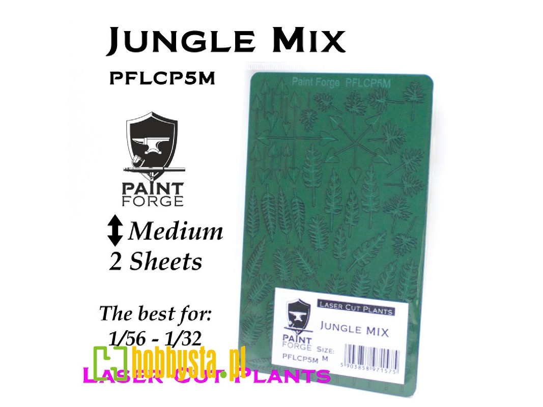 Laser Cut Plants - Jungle Mix, Size M (2 Sheets) - zdjęcie 1 Laser Cut Plants - Jungle Mix, Size M (2 Sheets) - zdjęcie 1