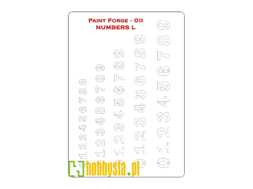 Numbers Stencils M (Size 14.0cm X 9.8cm) - zdjęcie 1