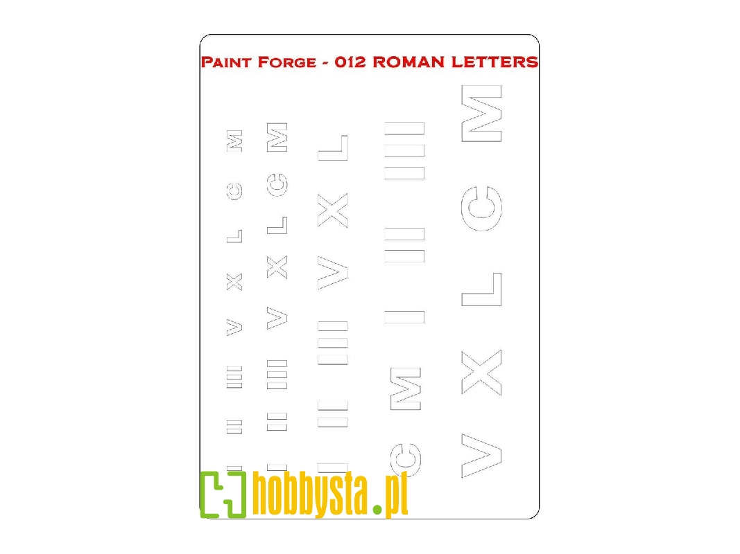 Roman Letters Stencils L (Size 14.0cm X 20.0cm) - zdjęcie 1
