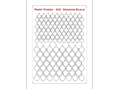 Dragon Scale Stencils M (Size 14.0cm X 9.8cm) - zdjęcie 1