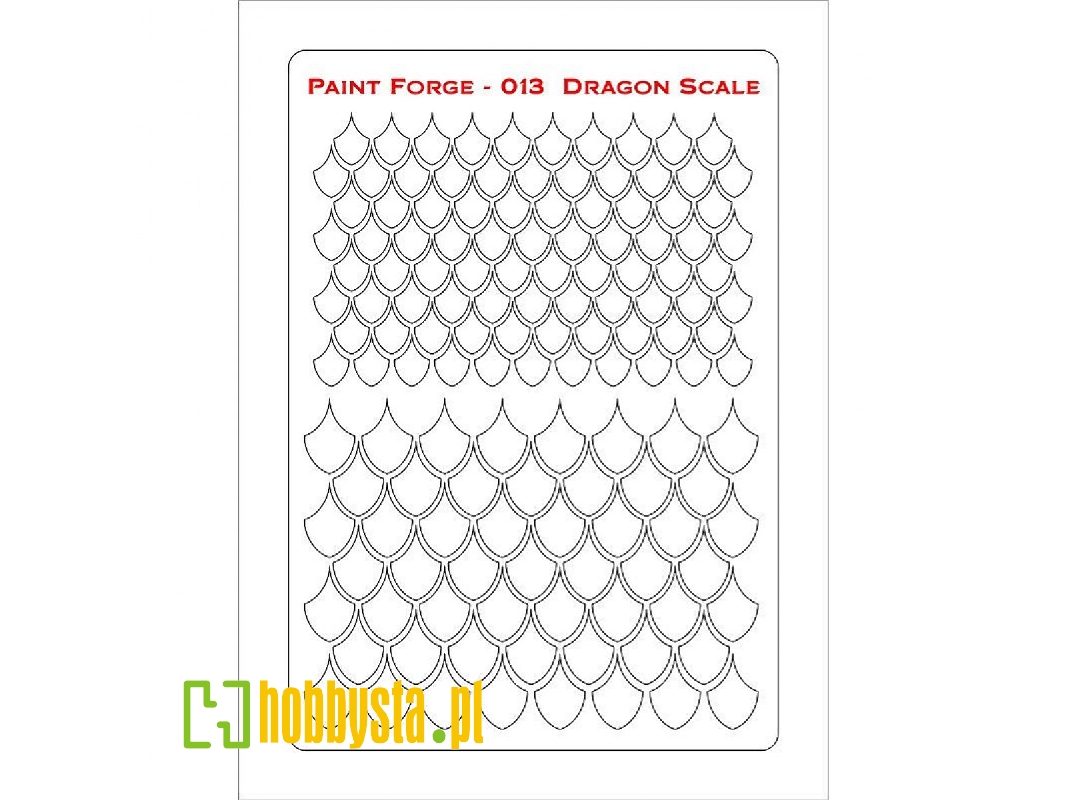 Dragon Scale Stencils M (Size 14.0cm X 9.8cm) - zdjęcie 1