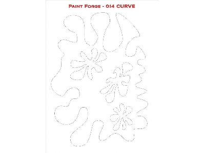 Curve Stencils L (Size 14.0cm X 20.0cm) - zdjęcie 1