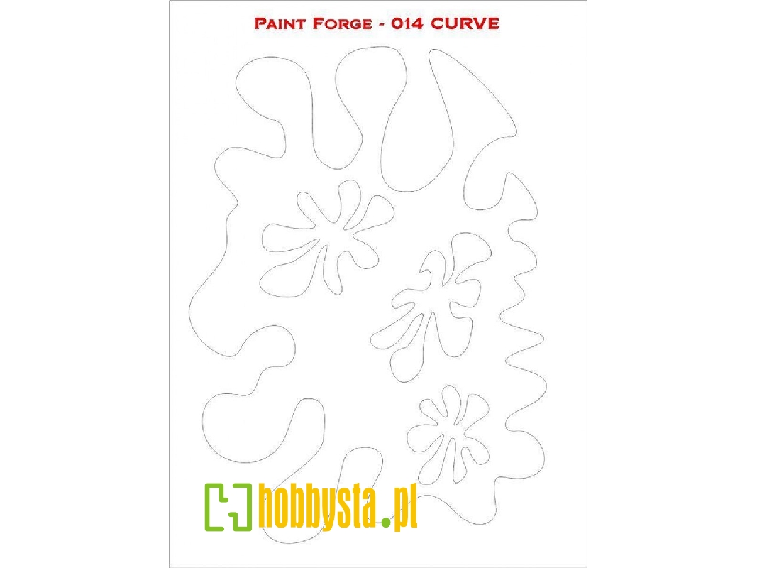 Curve Stencils L (Size 14.0cm X 20.0cm) - zdjęcie 1