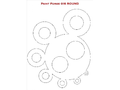 Round Stencils L (Size 14.0cm X 20.0cm) - zdjęcie 1