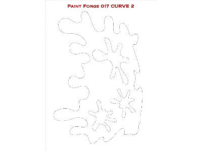 Curve 2 Stencils M (Size 14.0cm X 9.8cm) - zdjęcie 1