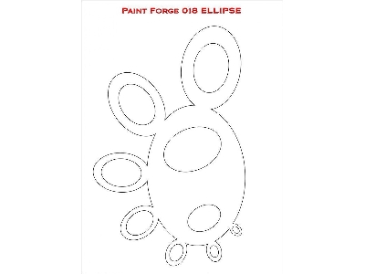 Ellipse Stencils L (Size 14.0cm X 20.0cm) - zdjęcie 1