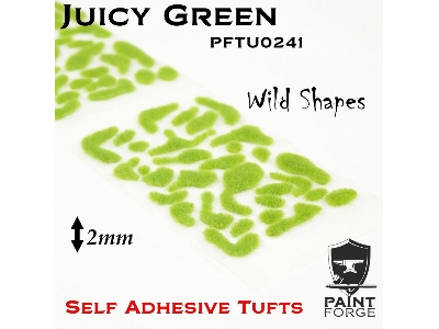 Juicy Green Wild Shapes 2 Mm - Self Adhesive Tufts - zdjęcie 1