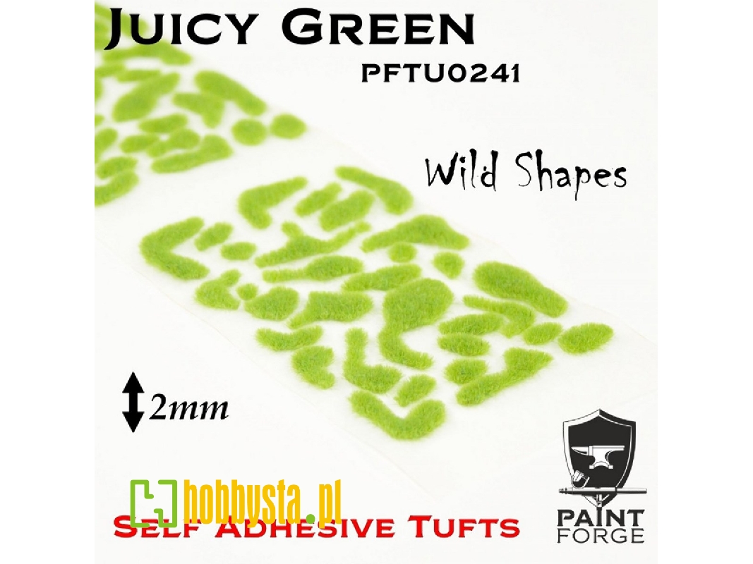Juicy Green Wild Shapes 2 Mm - Self Adhesive Tufts - zdjęcie 1