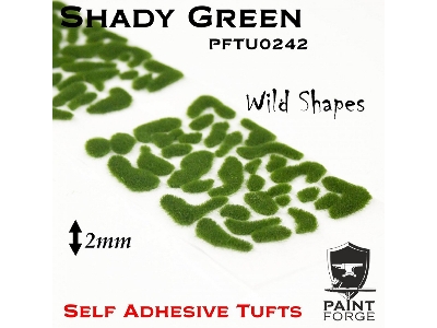 Shady Green Wild Shapes 2 Mm - Self Adhesive Tufts - zdjęcie 1