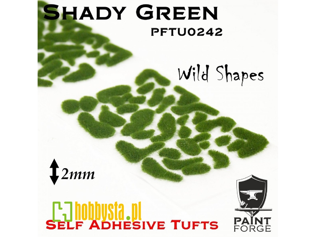 Shady Green Wild Shapes 2 Mm - Self Adhesive Tufts - zdjęcie 1
