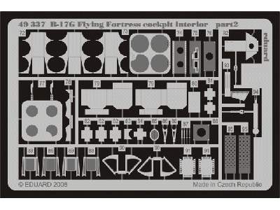  B-17G cockpit interior 1/48 - Monogram - blaszki - zdjęcie 4