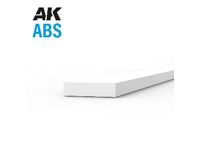 Abs Opaque Strip 0.75 X 3.00 X 350mm - 1 Piece - zdjęcie 1