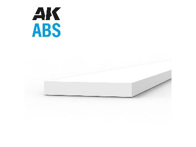 Abs Opaque Strip 0.75 X 5.00 X 350mm - 1 Piece - zdjęcie 1