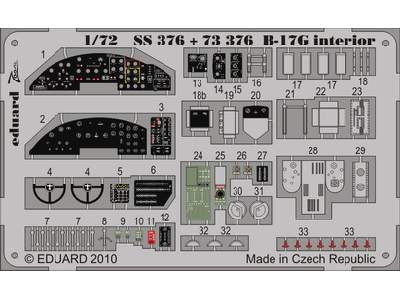  B-17G interior S. A. 1/72 - Revell - blaszki - zdjęcie 1