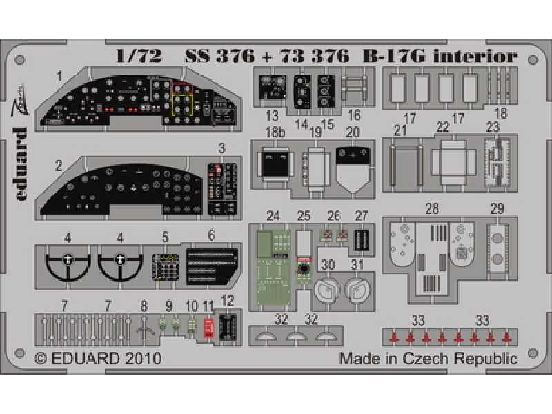  B-17G interior S. A. 1/72 - Revell - blaszki - zdjęcie 1