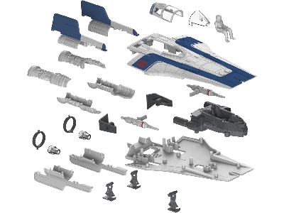 Build & Play Resistance A-wing Fighter (Blue) (Build & Play) - zdjęcie 7