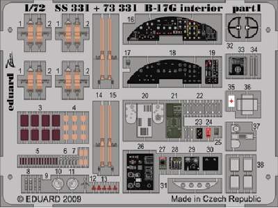  B-17G interior S. A. 1/72 - Academy Minicraft - blaszki - zdjęcie 1