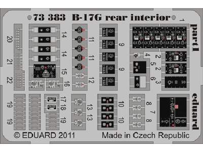  B-17G interior S. A. 1/72 - Academy Minicraft - blaszki - zdjęcie 1