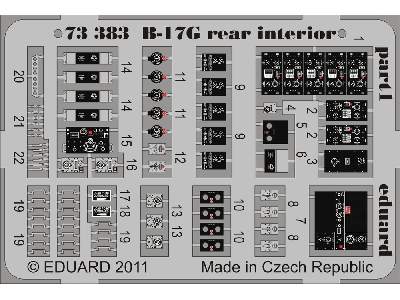  B-17G interior S. A. 1/72 - Academy Minicraft - blaszki - zdjęcie 2