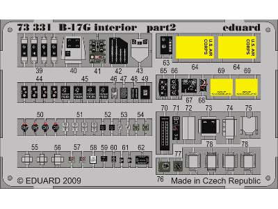  B-17G interior S. A. 1/72 - Academy Minicraft - blaszki - zdjęcie 3
