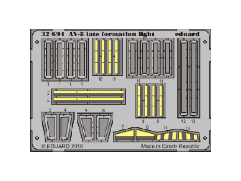 AV-8 late formation lights 1/32 - Trumpeter - blaszki - zdjęcie 1 AV-8 late formation lights 1/32 - Trumpeter - blaszki - zdjęcie 1