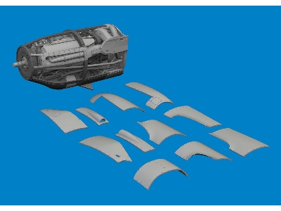 P-38F/ G left engine PRINT 1/48 - TAMIYA - zdjęcie 4