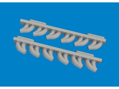 P-39 exhaust stacks rounded PRINT 1/48 - ARMA HOBBY - zdjęcie 3