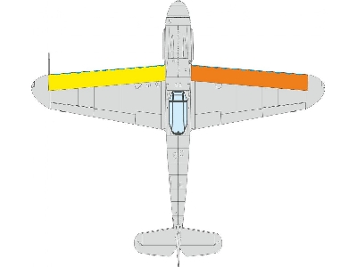 Bf 109G wings leading edge wavy lines 1/72 - zdjęcie 1