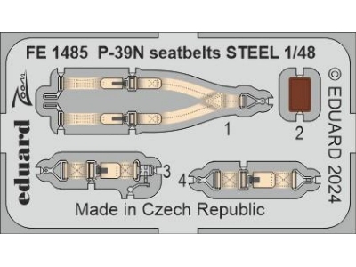 P-39N seatbelts STEEL 1/48 - ARMA HOBBY - zdjęcie 1