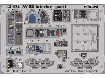  AV-8B interior S. A. 1/32 - Trumpeter - blaszki - zdjęcie 2