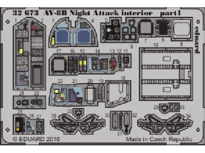  AV-8B Night Attack interior S. A. 1/32 - Trumpeter - blaszki - zdjęcie 1
