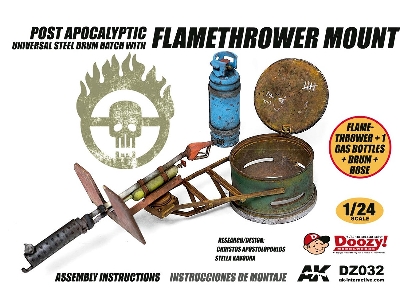 Post Apocalyptic Universal Steel Drum Hatch With Flamethrower Mount - zdjęcie 3