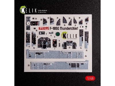 F-105g Thunderchief - Interior 3d Decals For Hobbyboss Kit - zdjęcie 2