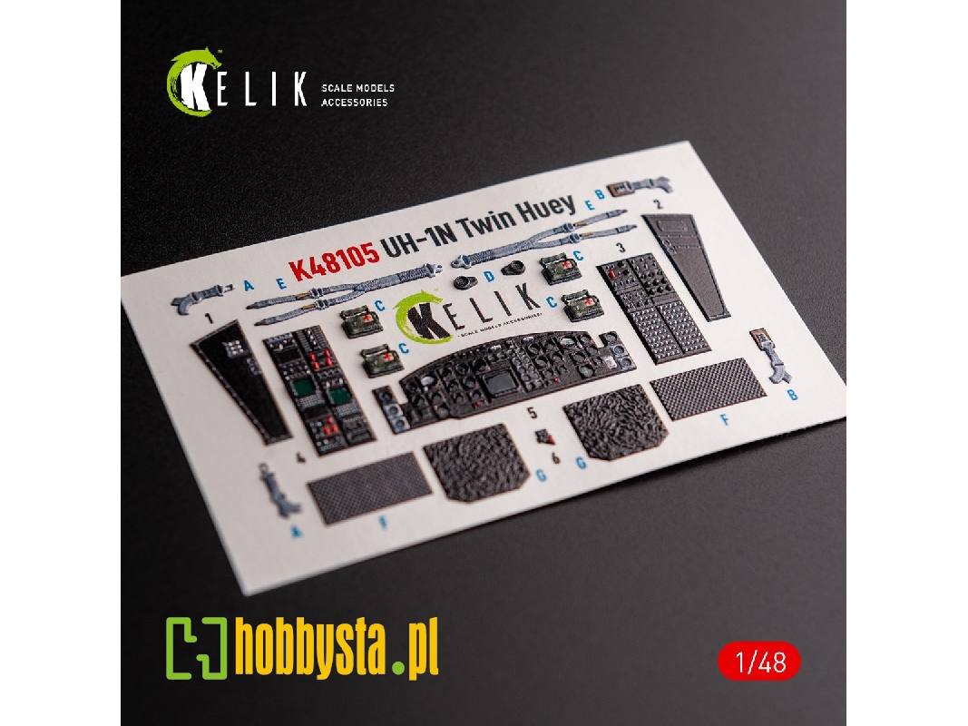 Uh-1n 'twin Huey' - Interior 3d Decals For Zimi Model/Kittyhawk Kit - zdjęcie 1 Uh-1n 'twin Huey' - Interior 3d Decals For Zimi Model/Kittyhawk Kit - zdjęcie 1