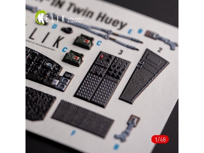 Uh-1n 'twin Huey' - Interior 3d Decals For Zimi Model/Kittyhawk Kit - zdjęcie 6