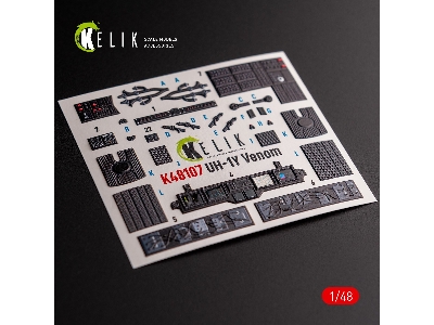 Uh-1y 'venom' - Interior 3d Decals For Zimi Model/Kittyhawk Kit - zdjęcie 1