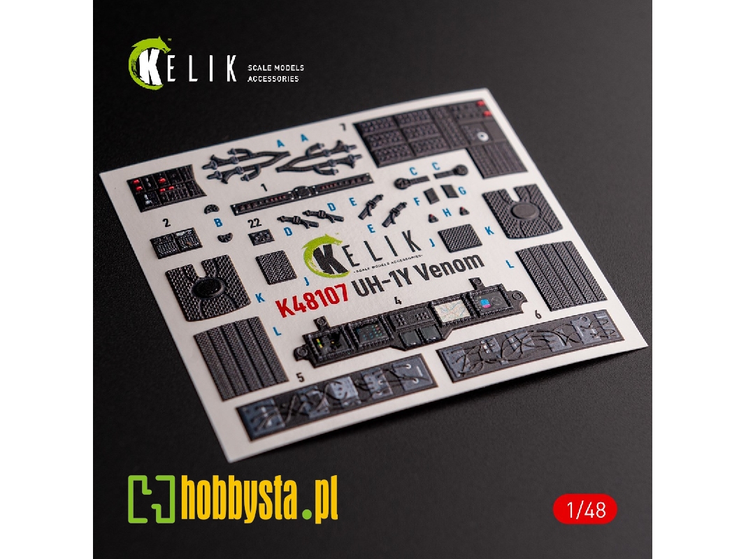 Uh-1y 'venom' - Interior 3d Decals For Zimi Model/Kittyhawk Kit - zdjęcie 1