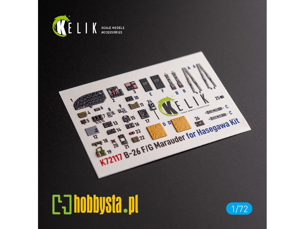 B-26 F/G Marauder - Interior 3d Decals For Hasegawa Kit - zdjęcie 1 B-26 F/G Marauder - Interior 3d Decals For Hasegawa Kit - zdjęcie 1
