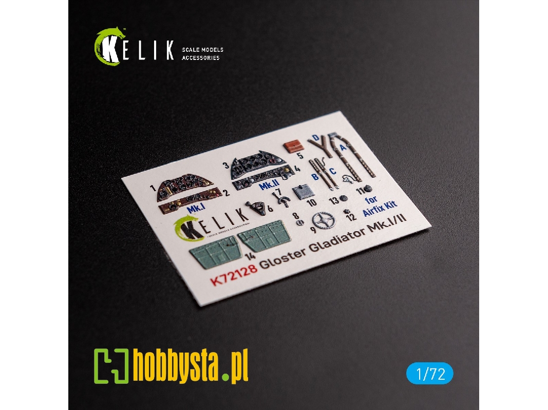 Gloster Gladiator Mk.I/Ii - Interior 3d Decals For Airfix Kit - zdjęcie 1 Gloster Gladiator Mk.I/Ii - Interior 3d Decals For Airfix Kit - zdjęcie 1