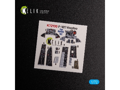 F-101 Voodoo - Interior 3d Decals For Revell Kit - zdjęcie 1